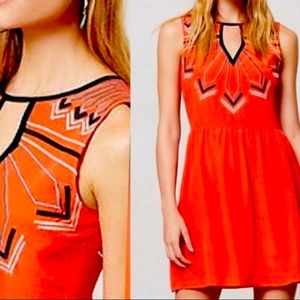 Anthropologie Chloe Oliver Dress Red Dress